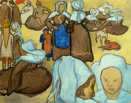 Бретонские женщины и дети
