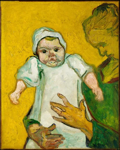 Van Goghin maalaus Madame Augustine Roulin vauvan kanssa värikuvataiteena.