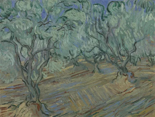Ελαιώνας, χειροποίητο λάδι σε καμβά